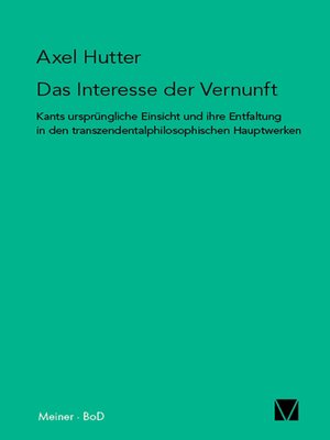 cover image of Das Interesse der Vernunft